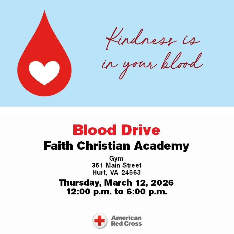 Make a difference, give blood and save lives! ❤️ Join us at Faith Christian Academy on Thursday, March 12, 2026, from 12:00&ndash;6:00 p.m. Sign up at RedCrossBlood.org. #GiveBlood #DonateBlood #BloodDrive #RedCross #ServeYourCommunity #FaithInAction