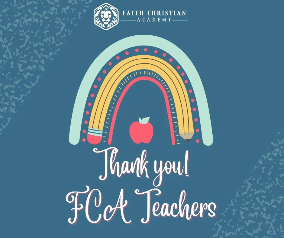🍎✨ Teacher Appreciation at Faith Christian Academy ✨🍎
This week, we celebrate and thank our incredible teachers at Faith Christian Academy! Our faculty pours their hearts into educating, encouraging, and guiding our students each and every day. Thr