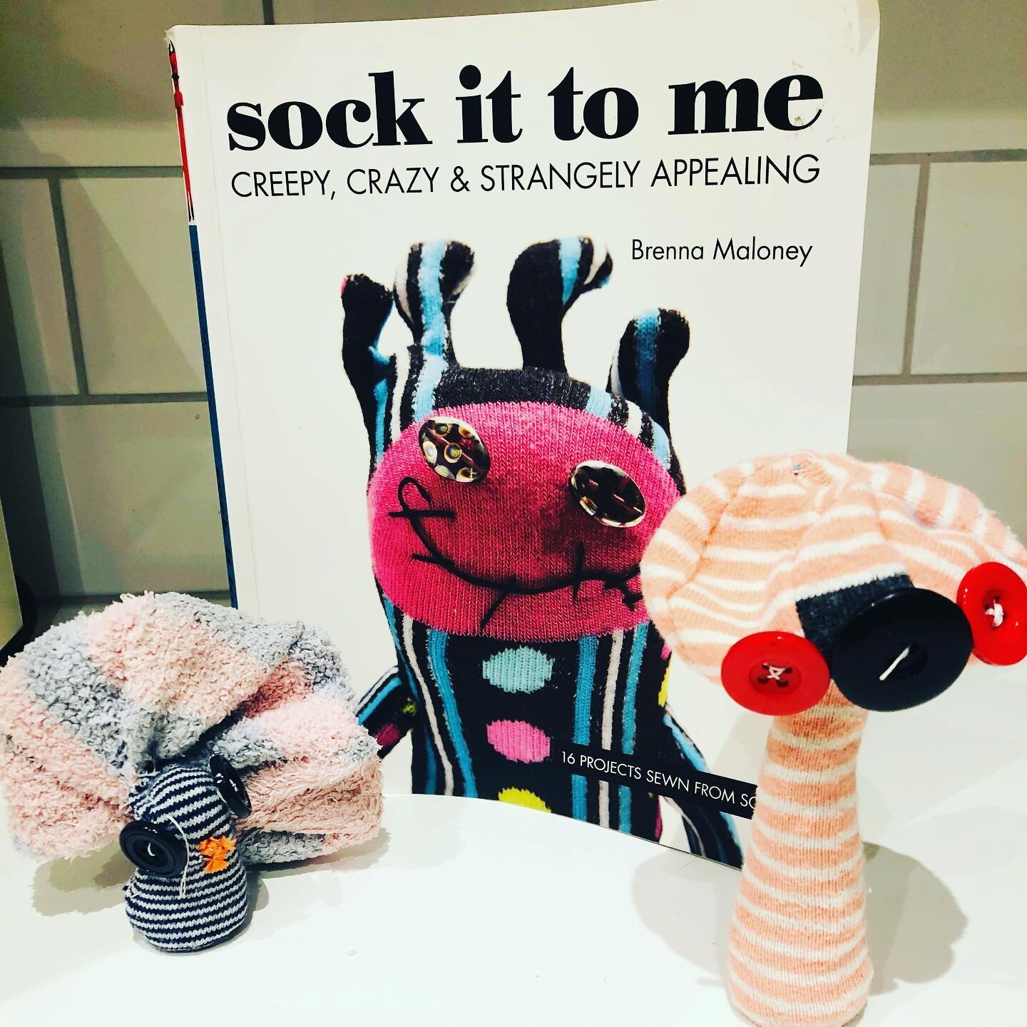 Attack of the killer mushrooms! 
Books on their own &pound;7 or complete kits for &pound;13
Need something that&rsquo;s learning and fun for the kids? We spent hours hunting odd socks, old buttons, cutting, counting, sewing and of course naming them!