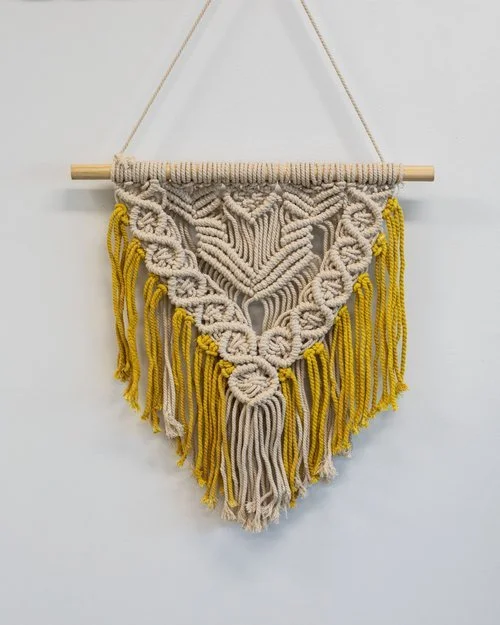 Macrame Wallhanging in Mustard Color