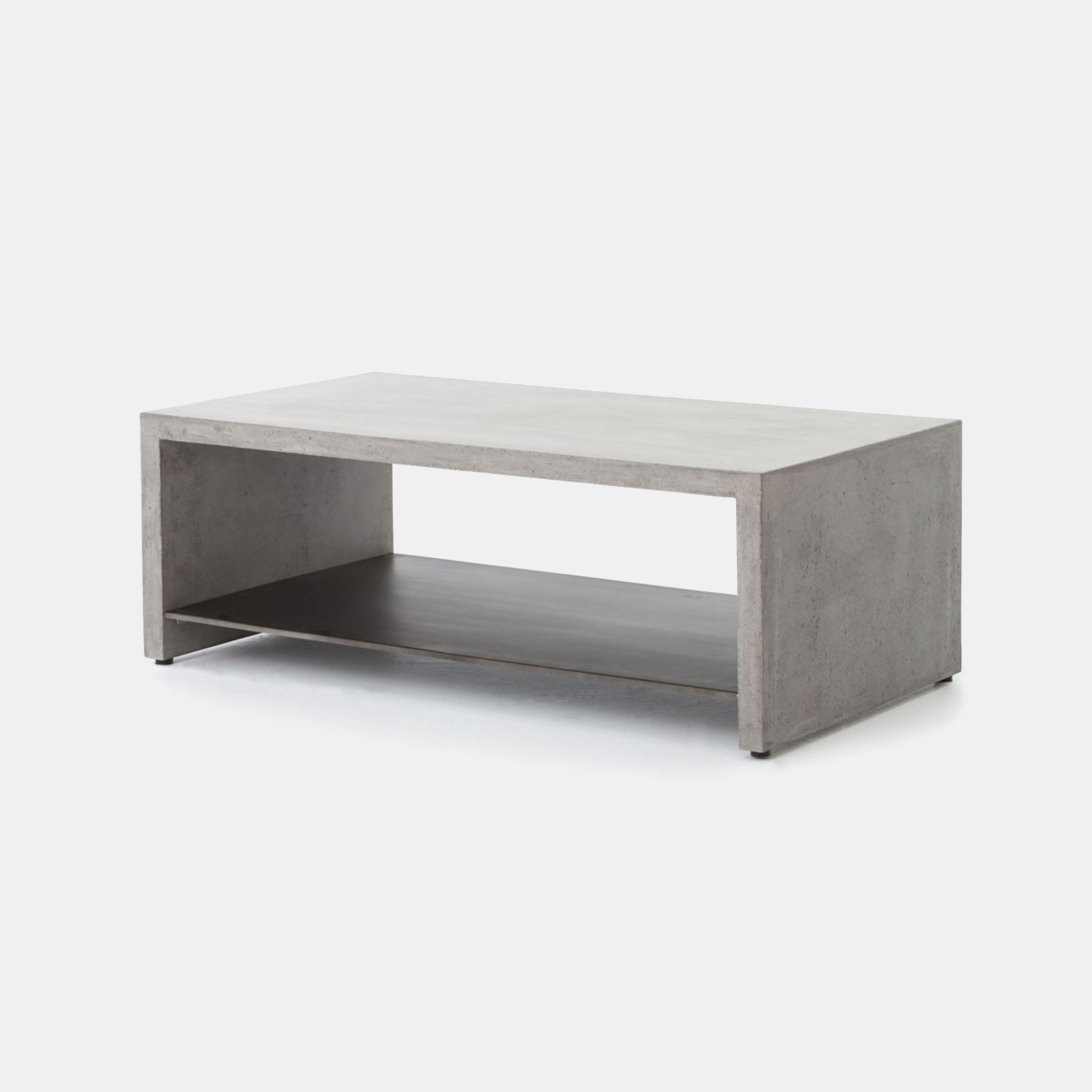 Hugo Coffee Table 46"w x 25"d x 16"h Available in dark gray (shown) and parchment white. SKU1120FHS