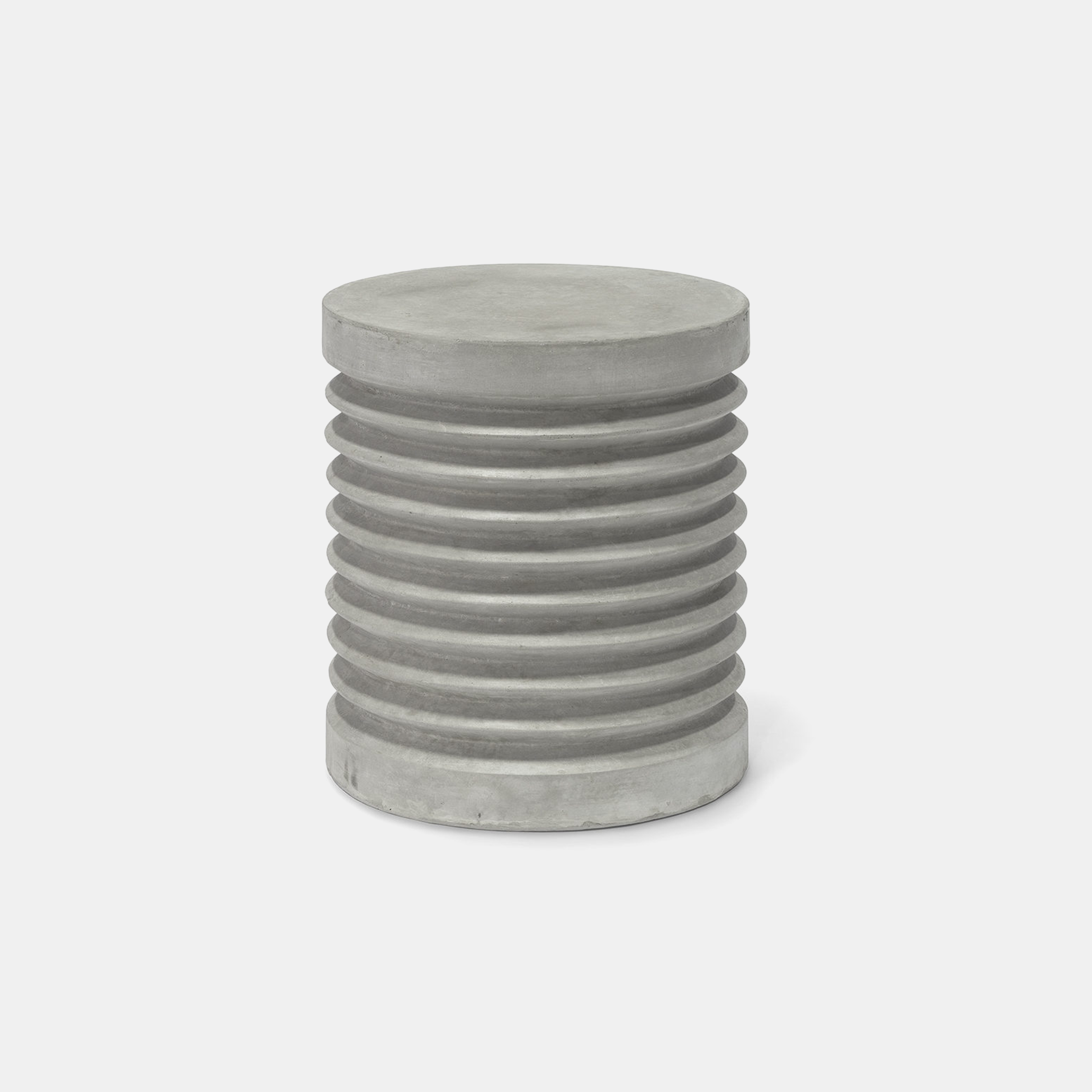 Pompeii Stool / Table 15.75"d x 17.75"h Available in grey (shown) and white. SKU2299PLK