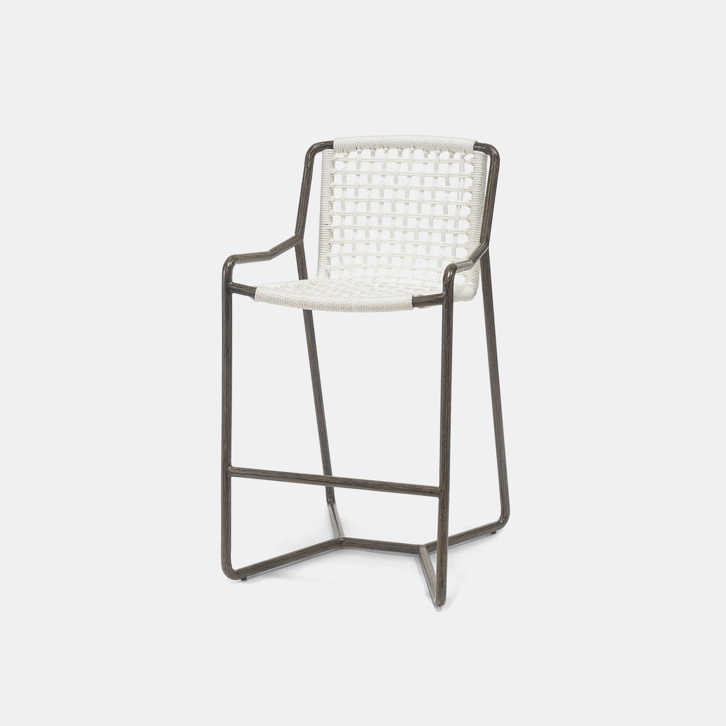 Dockside Bar Stool 23.5"w x 27.25"d x 43.5"h Available in 30” bar stool and 24” counter stool. Also available as lounge chair, dining chair, and ottoman. SKU5819PLK