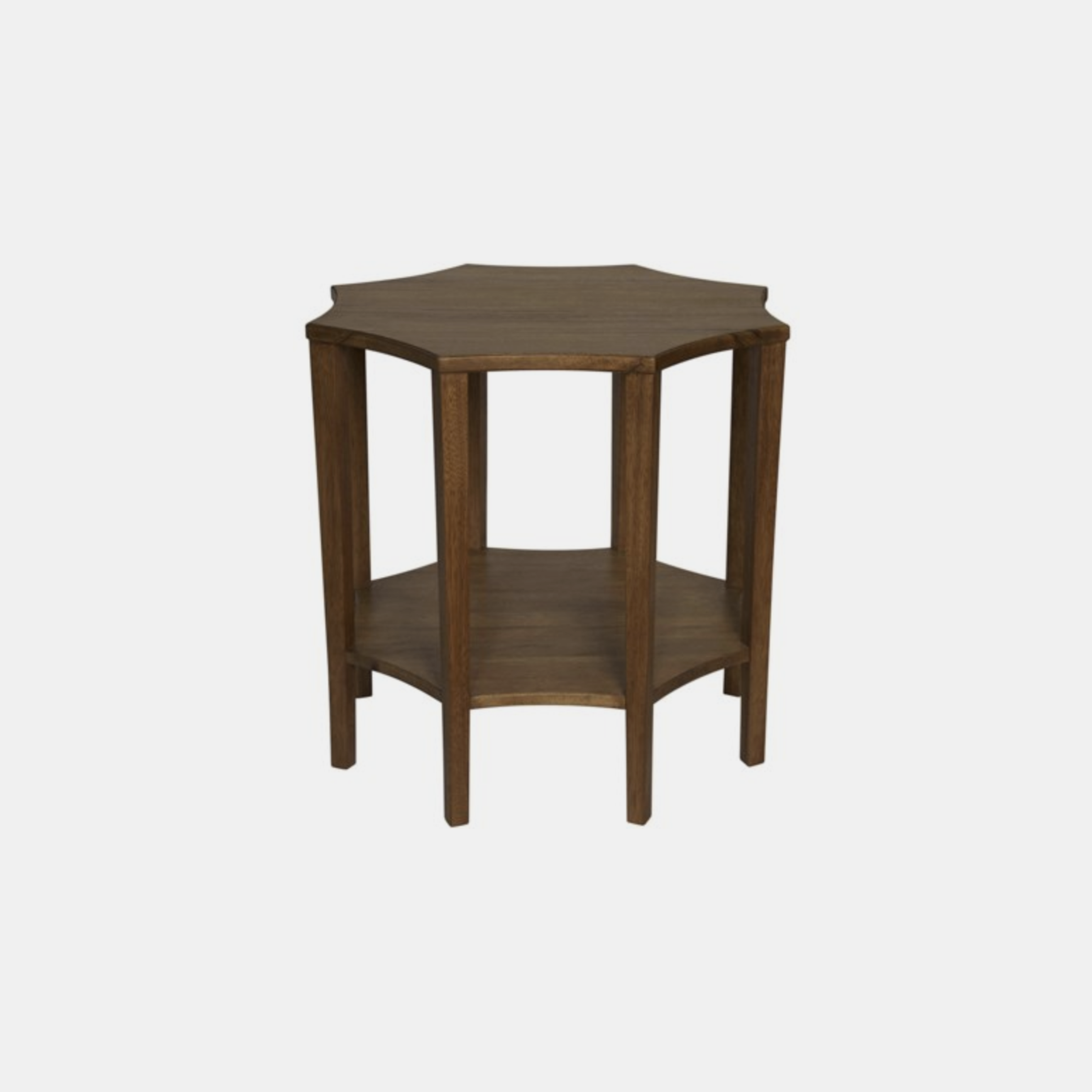 Ariana Side Table 30” round x 28”h Available in dark walnut (shown) and washed walnut. SKU1584NOR