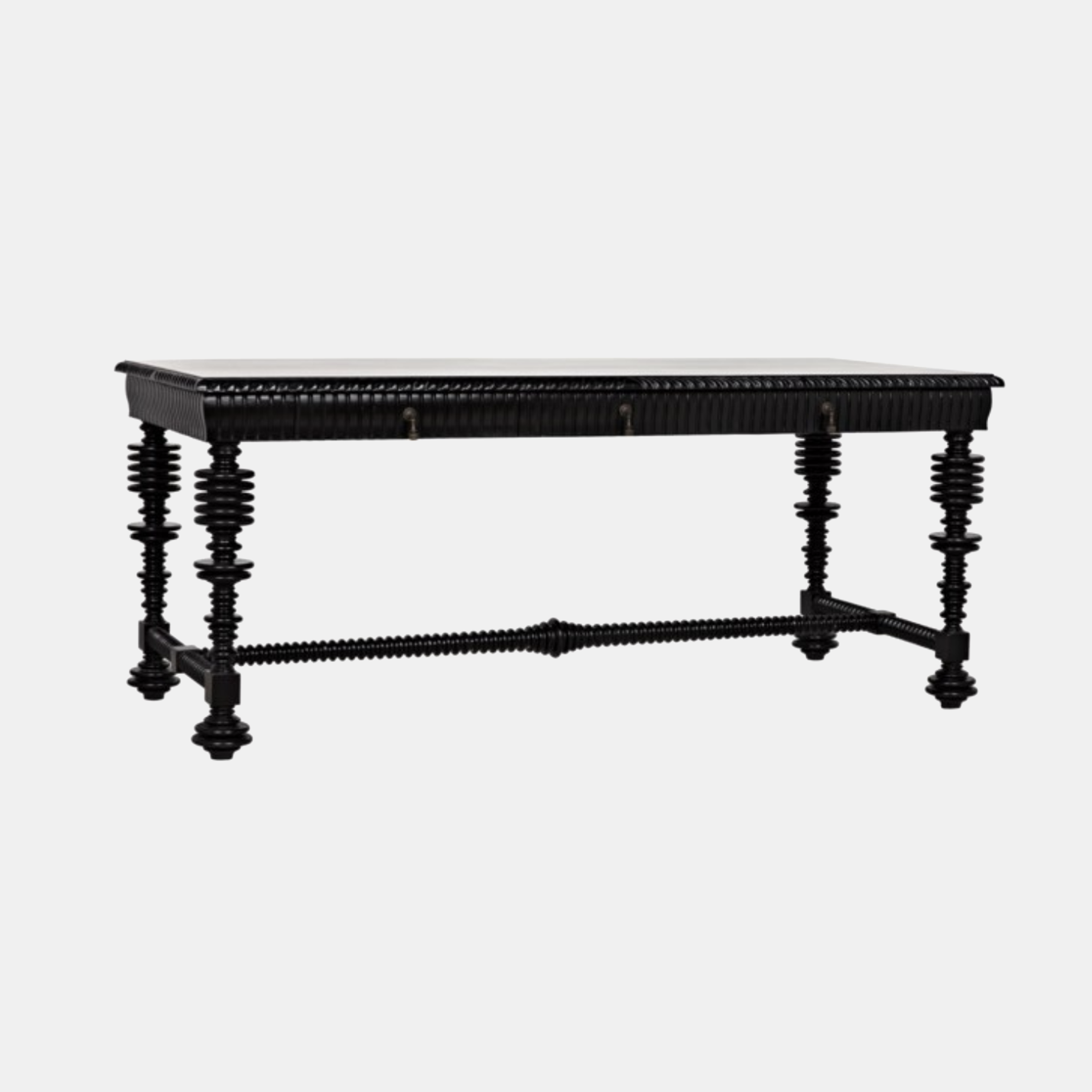 Portuguese Desk 72"l x 32"d x 31"h Available in black (shown) and white. SKU5593NOR