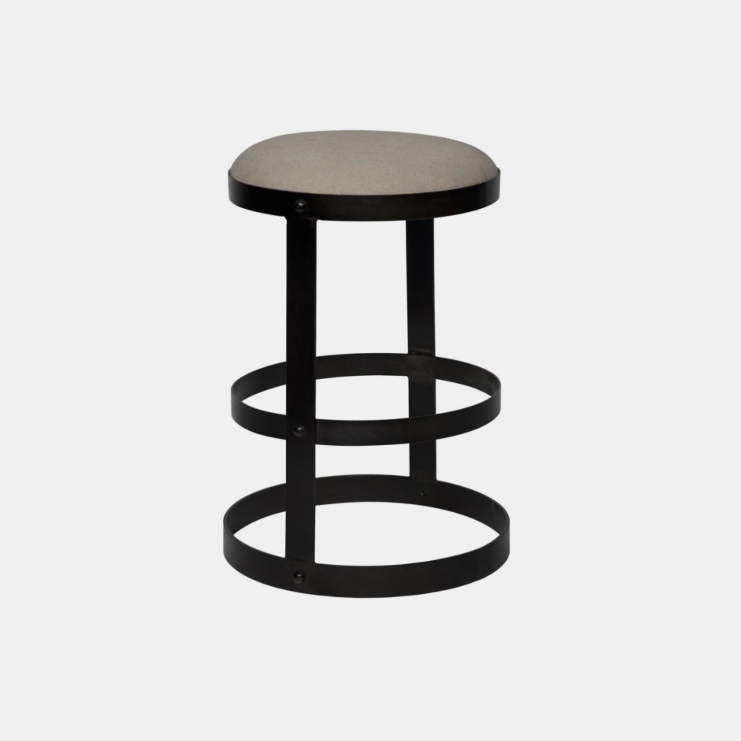 Dior Counter Stool 19"w x 18.5"d x 26"h Available in dark metal (shown) and antique brass. Also available as bar stool. SKU1180NOR