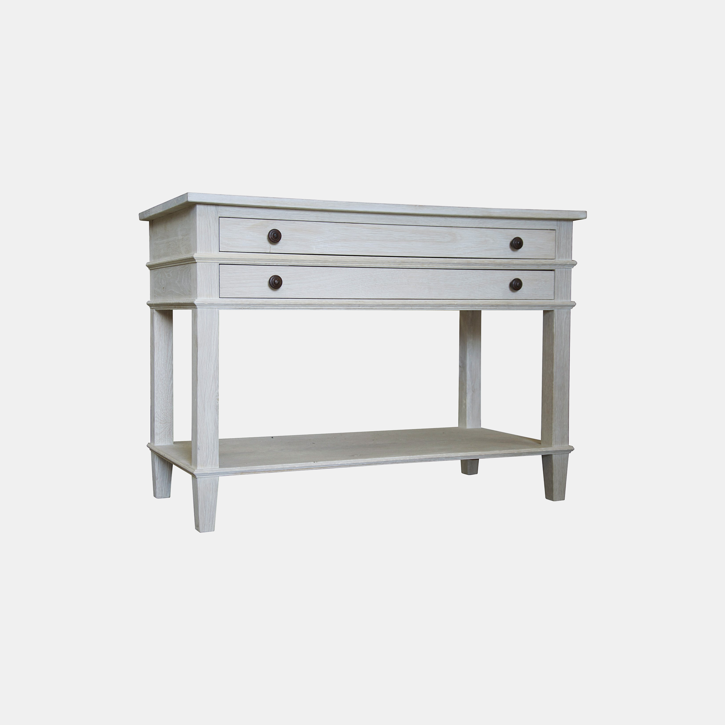 Washed Oak 2-Drawer Nightstand 42”l x 20”d x 30.5”h SKU690CFC