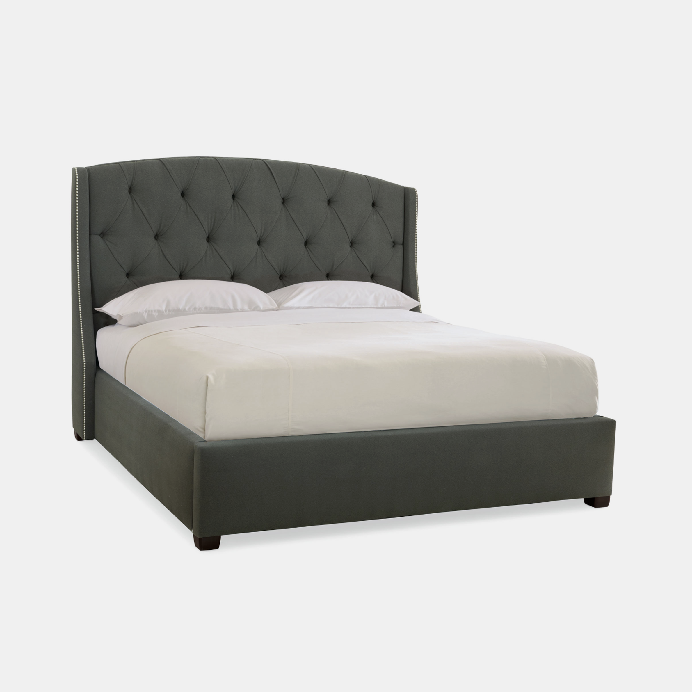 Jordan Bed 72”w x 87-3/8”l x 54-1/8”h (queen) Available in twin, full, queen, california king, and eastern king. Also available as headboard. SKU18392BHT