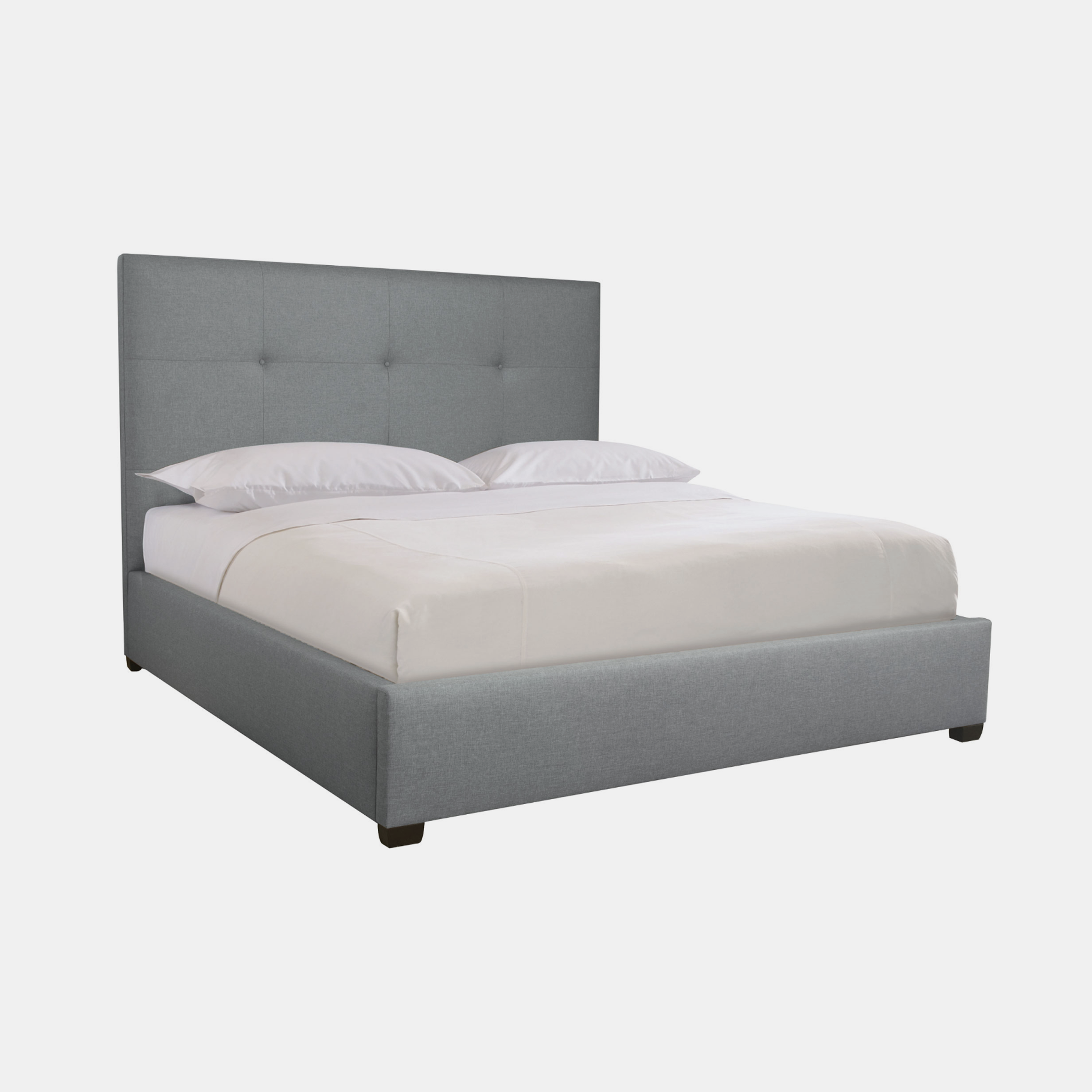 Derrick Bed 66-1/2”w x 86-5/8”l x 60-1/8”h (queen) Available in full, queen, california king, and eastern king. Also available as headboard. SKU7744BHT