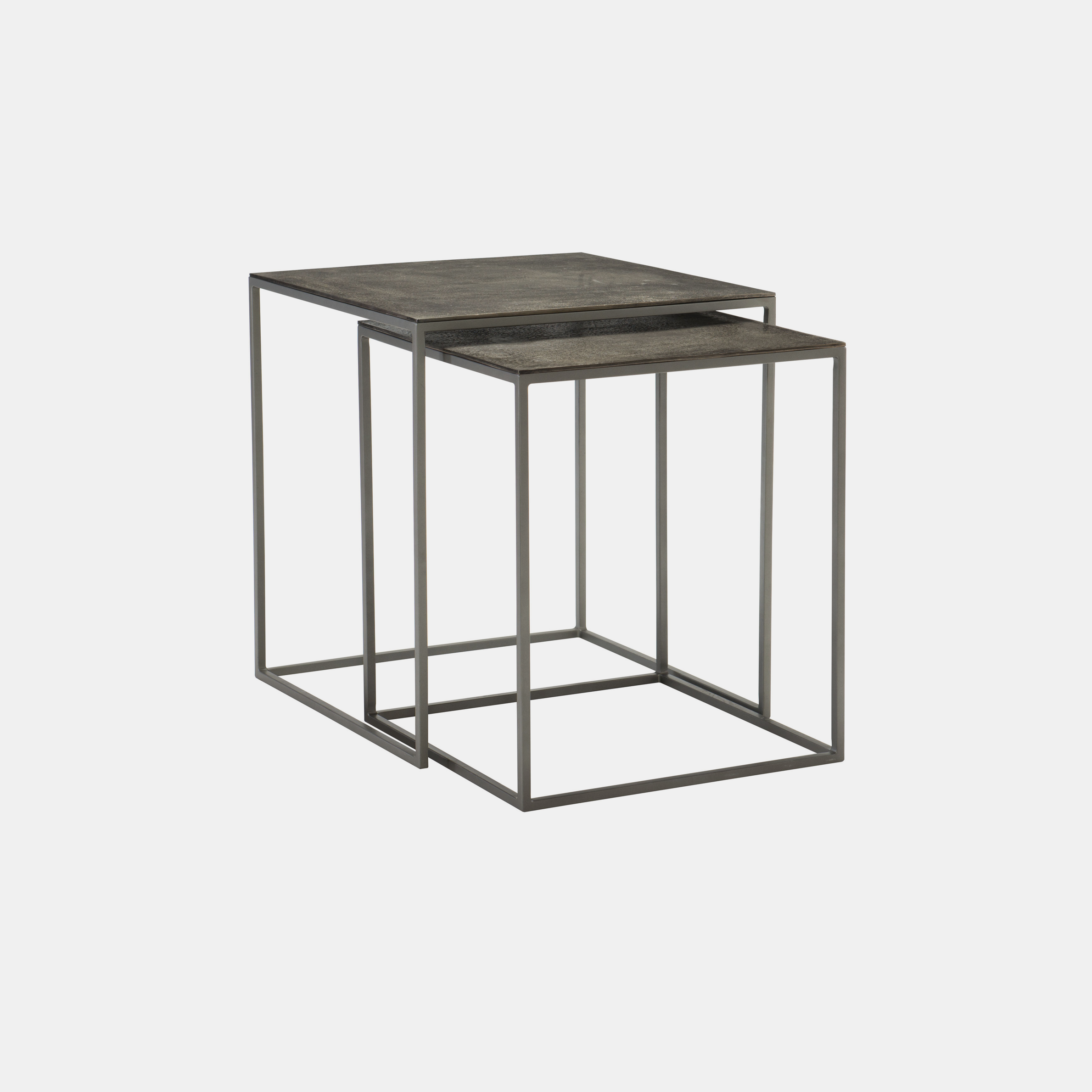 Eaton Nesting Tables 24” square x 26”h Also available as 3 nesting cocktail tables. SKU1039BHT