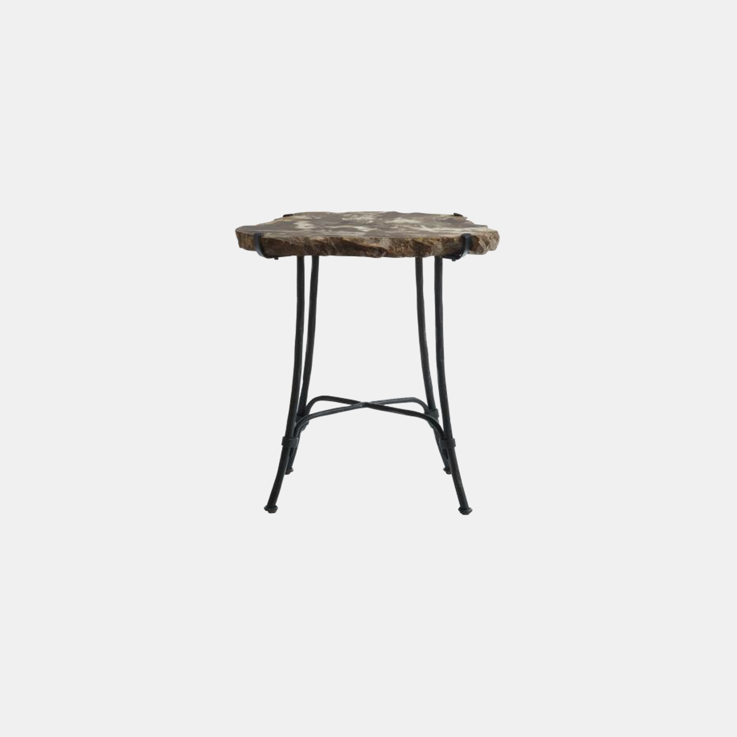 Petrified Slab Side Table 16-22” round x 23”h SKU7734BHT