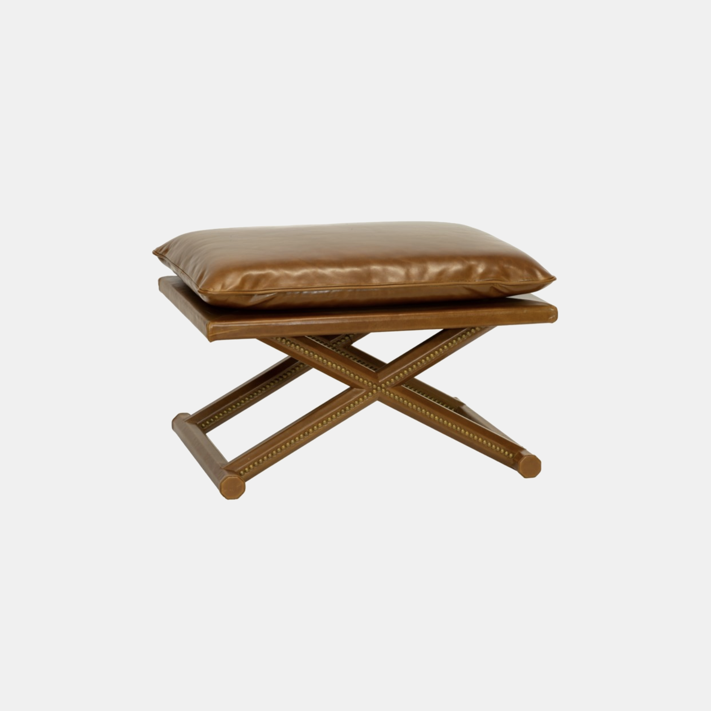 Leather X Stool 30'' x 21.25'' x 19.5'' SKU58329SLM