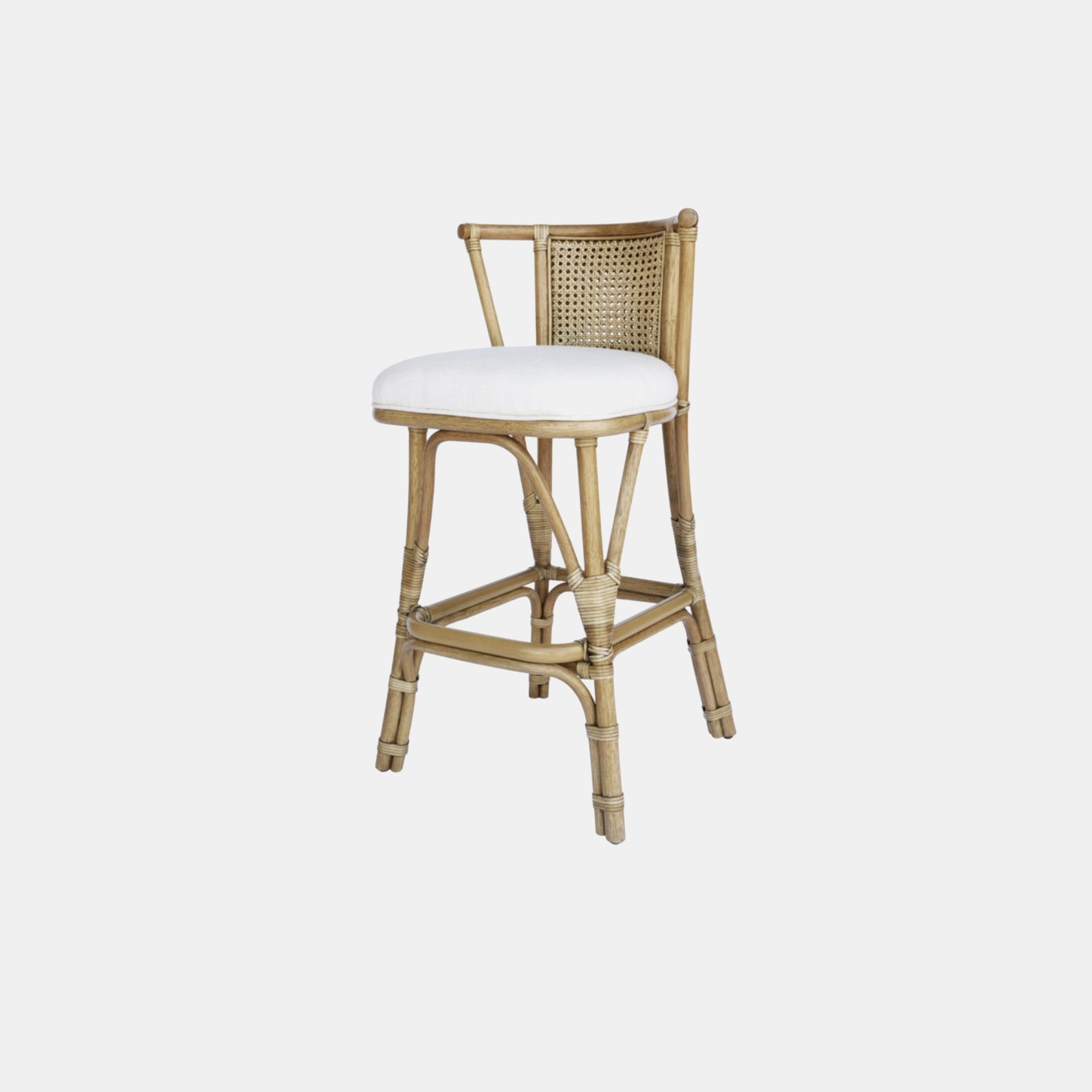 Soren Bar Stool 22.5'' x 22'' x 39.5'', Seat Height: 29.5" Available in nutmeg (shown) and walnut. Also available as counter stool and lounge chair. SKU6033SLM