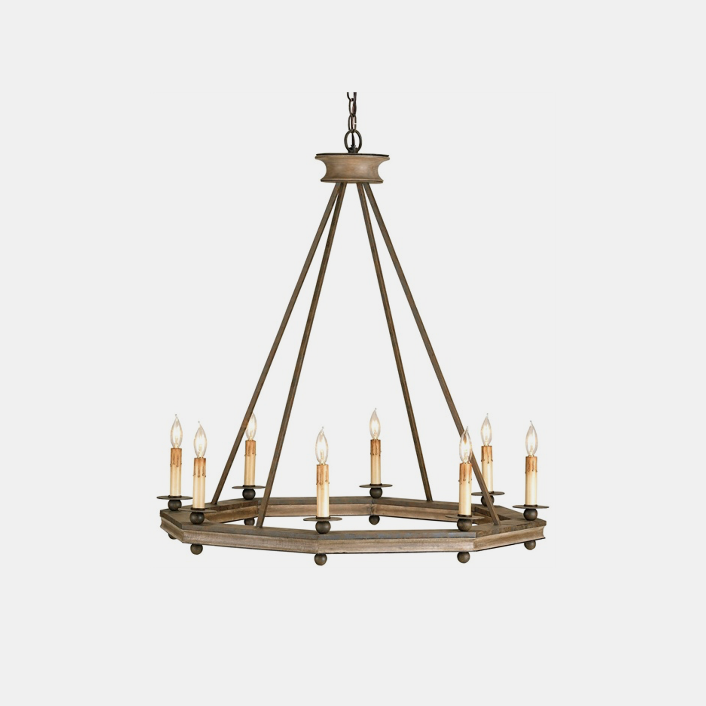 Bonfire Chandelier 32” round x 34”h SKU11590CUY
