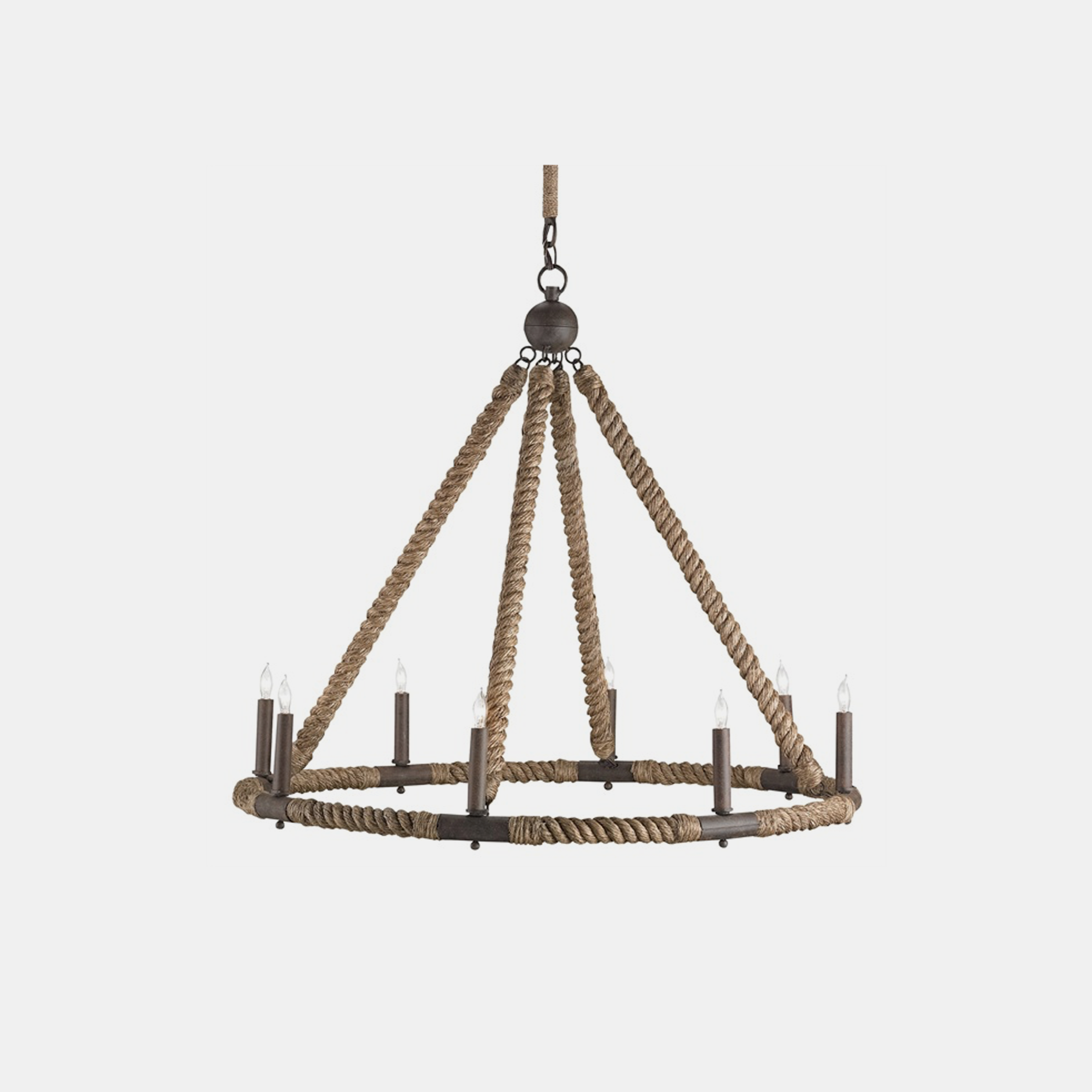 Bowline Chandelier 33” round x 29”h, adjustable from 52”–119”h SKU8845CUY