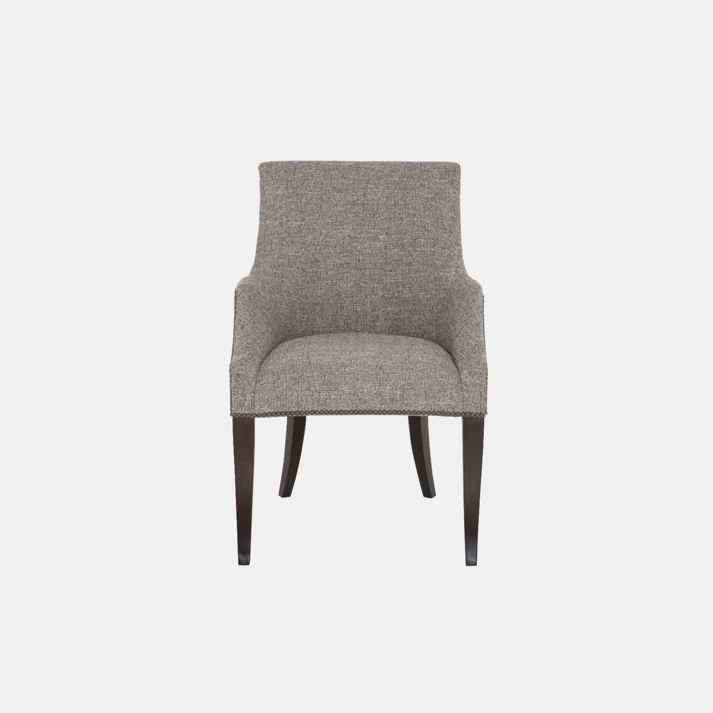 Keeley Dining Chair 24”w x 27-1/4”d x 38”h Legs available in chalk, smoke, or cocoa (shown). Available in fabric, leather, or COM. Also available as counter stool or bar stool. SKU3321BHT