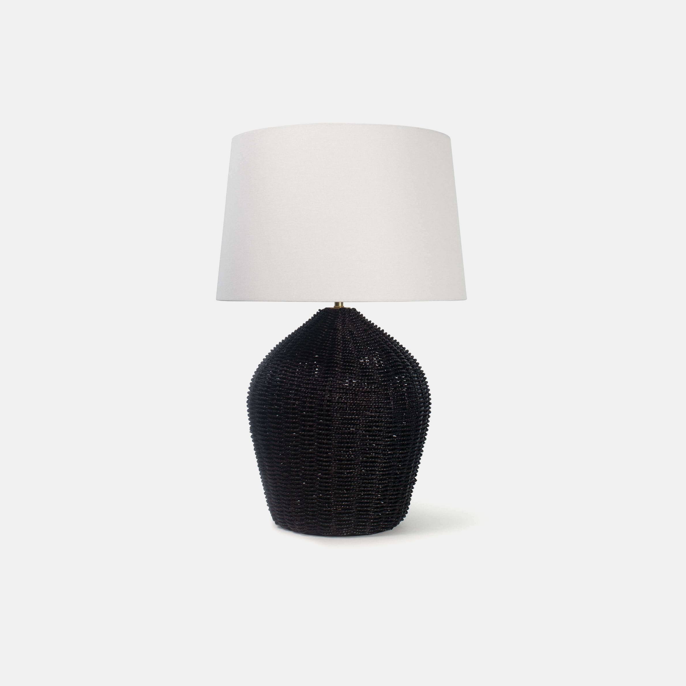 Georgian Table Lamp 17” round x 27”h Available in natural, black (shown), and white. SKU6678RAD