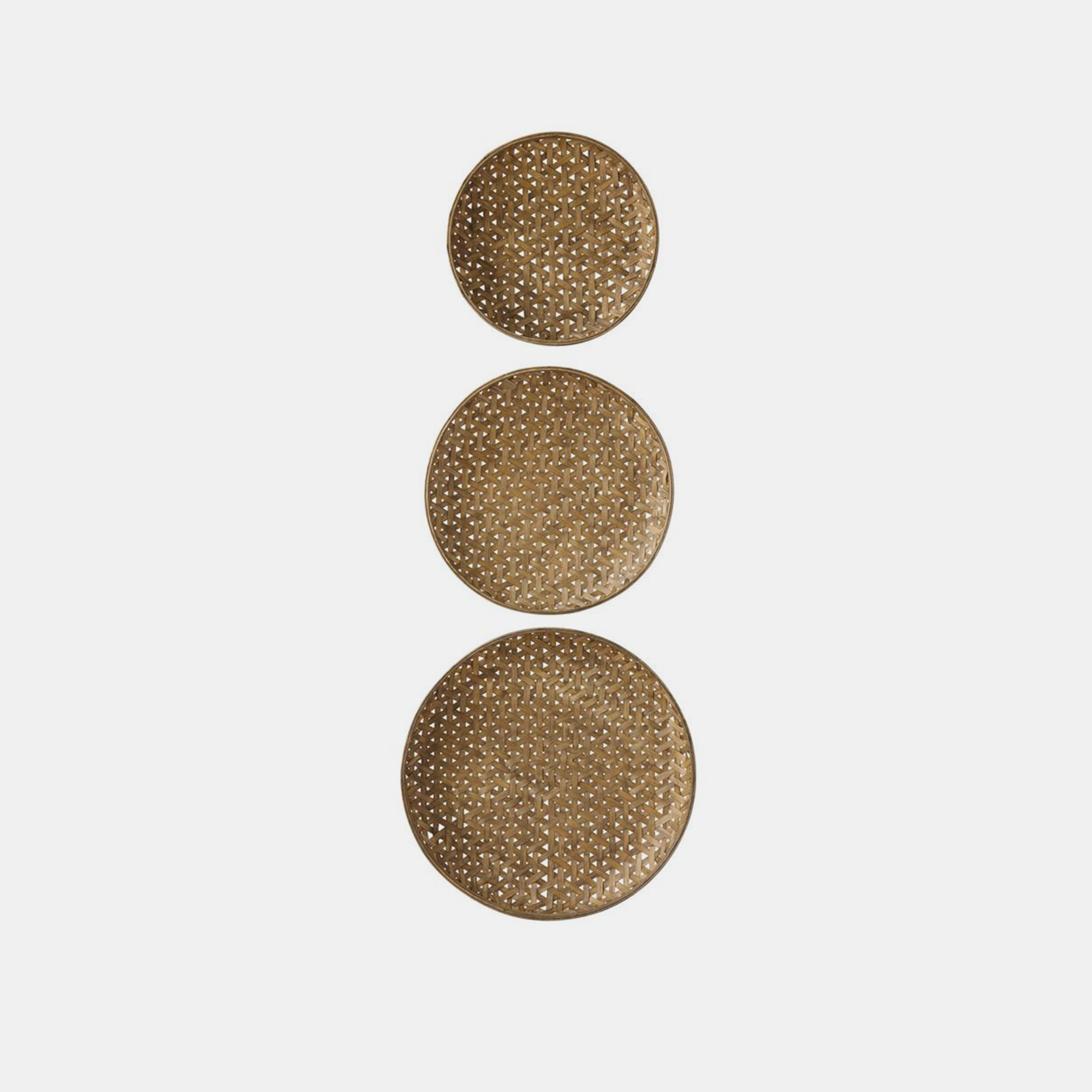 Round Woven Bamboo Baskets 26", 22.5", & 19.25” round SKU484CCO