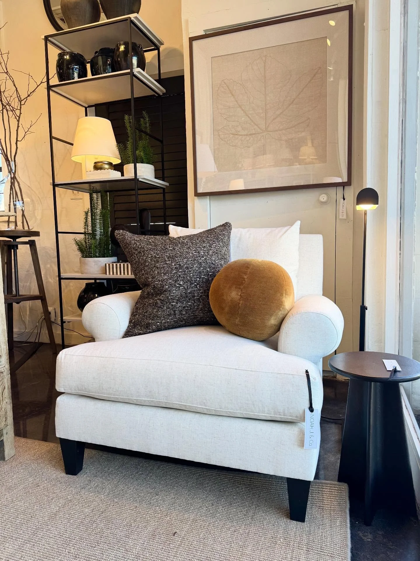 Fall feels 🍁  at Noah J. &amp; Co.  Stop by and check out our new shipment of Antiques, Upholstry, Pillows, Art, Accessories, &amp; Lighting.  We have exactly what you need 😊

#shoplocal
#suportsmallbusiness 
#smallbusinessowner 
#supprtlocalbusine