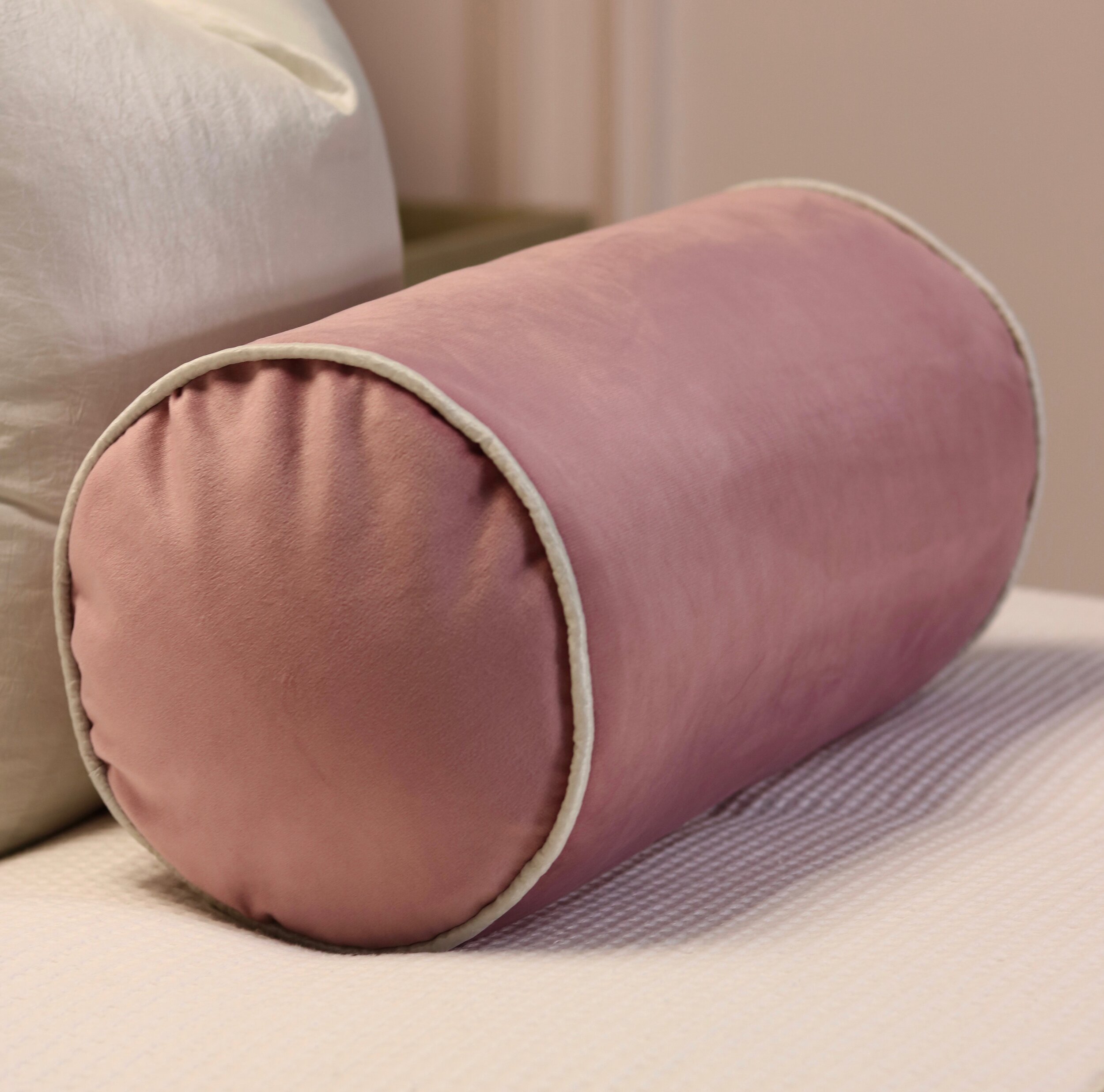 pink bolster cushion