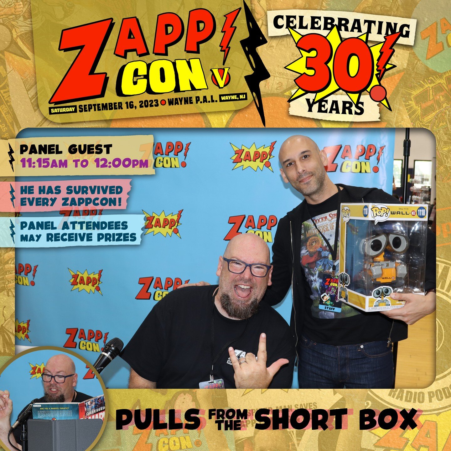 Ryan Racette will pull some of the Best &amp; Worst Gimmick covers from the short box for his yearly panel at Zapp Con 5!

#zappcomics #zappcon #zappcon5 #zappconnj #njcomiccon #njevents #artistalley #comics #comicbooks #comicart #metal #panels #cosp