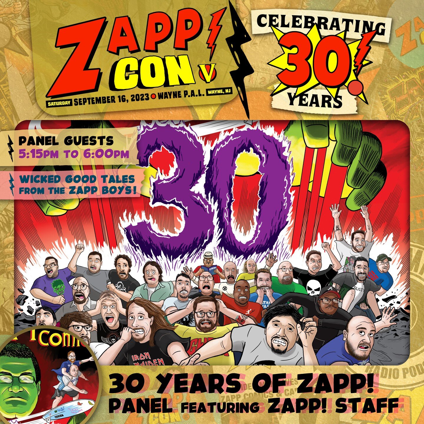 Be witness to young and old Zapp boys recalling the last three decades of comics.. End your Zapp Con with the &ldquo;30 Years of Zapp!&rdquo; Panel from 5:15pm to 6pm!

Art by the amazing @amazing_rando87 

#zappcomics #zappconnj #zappcon5 #scottsnyd