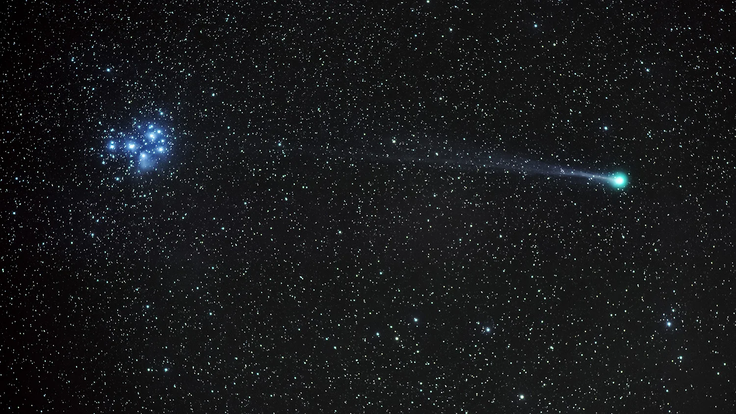 Pleiades &amp; Comet