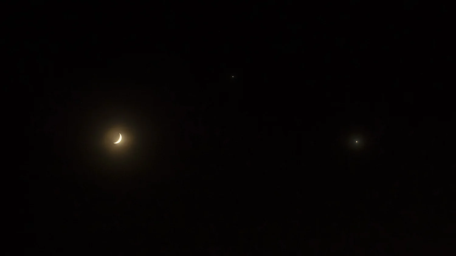 Moon, Jupiter, Venus