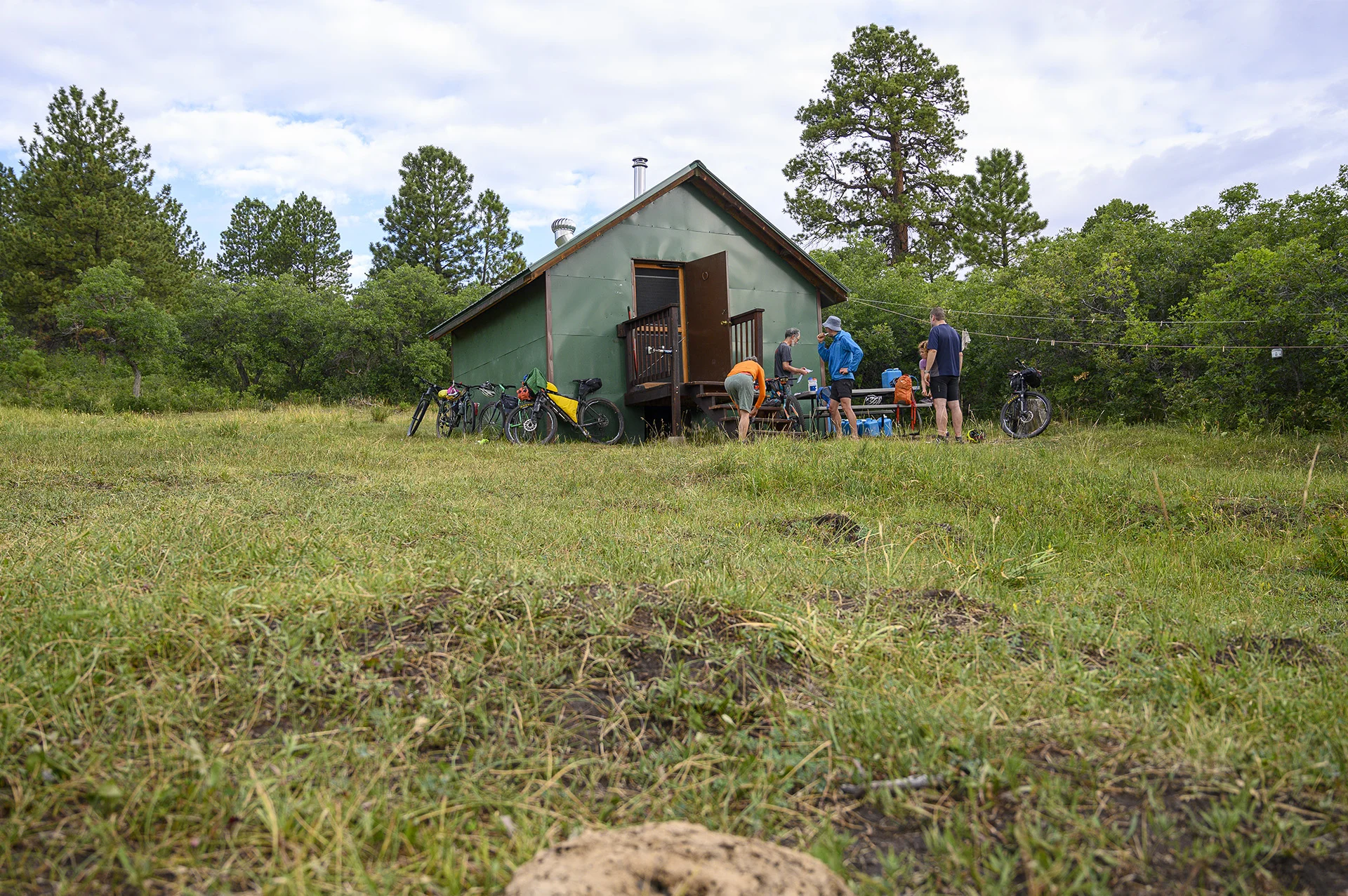 Preparing to leave cow pie cabin (La Sal)