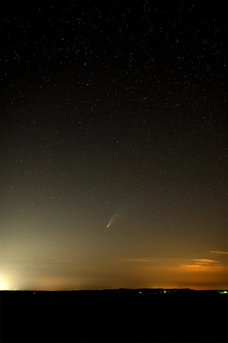 Comet NEOWISE over Goose Pond Wetland Preserve