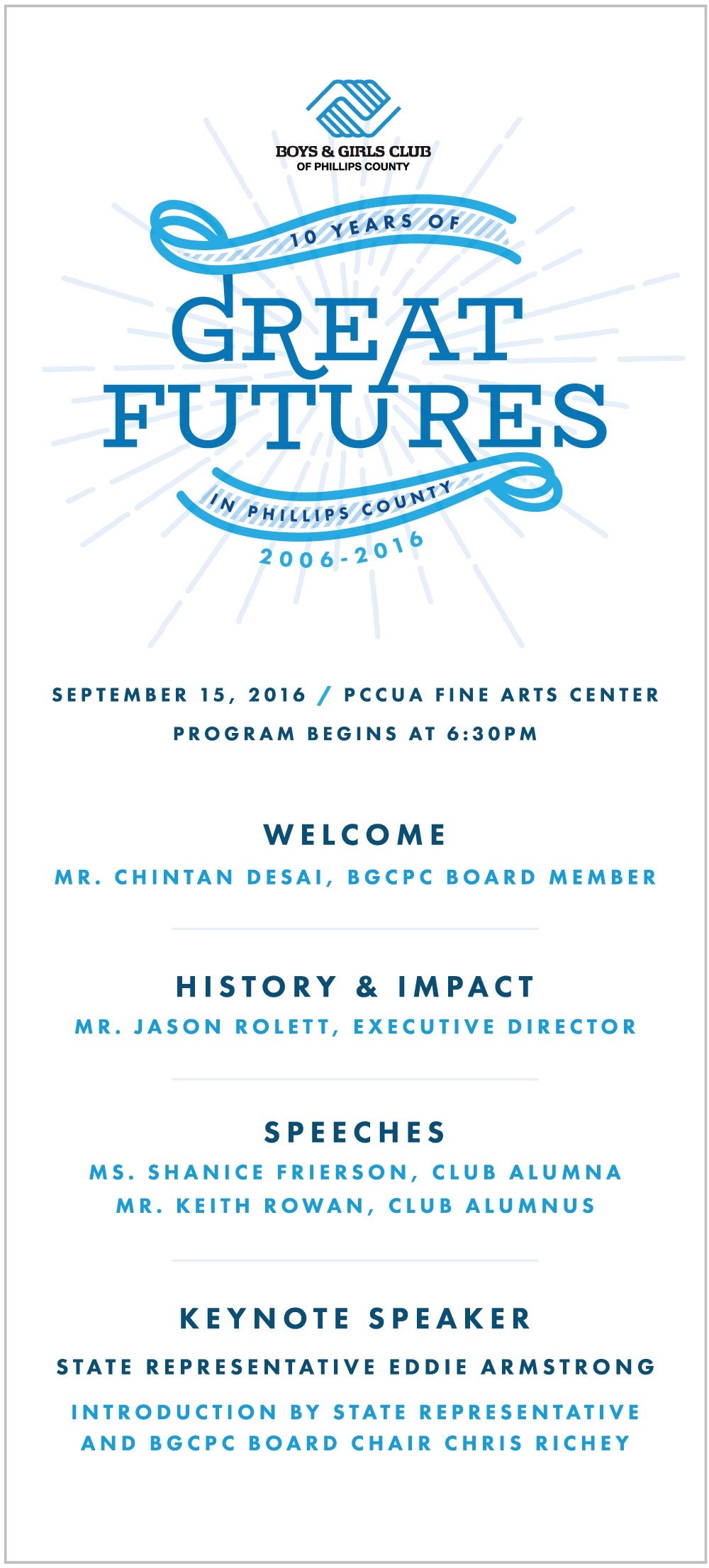 Event program.