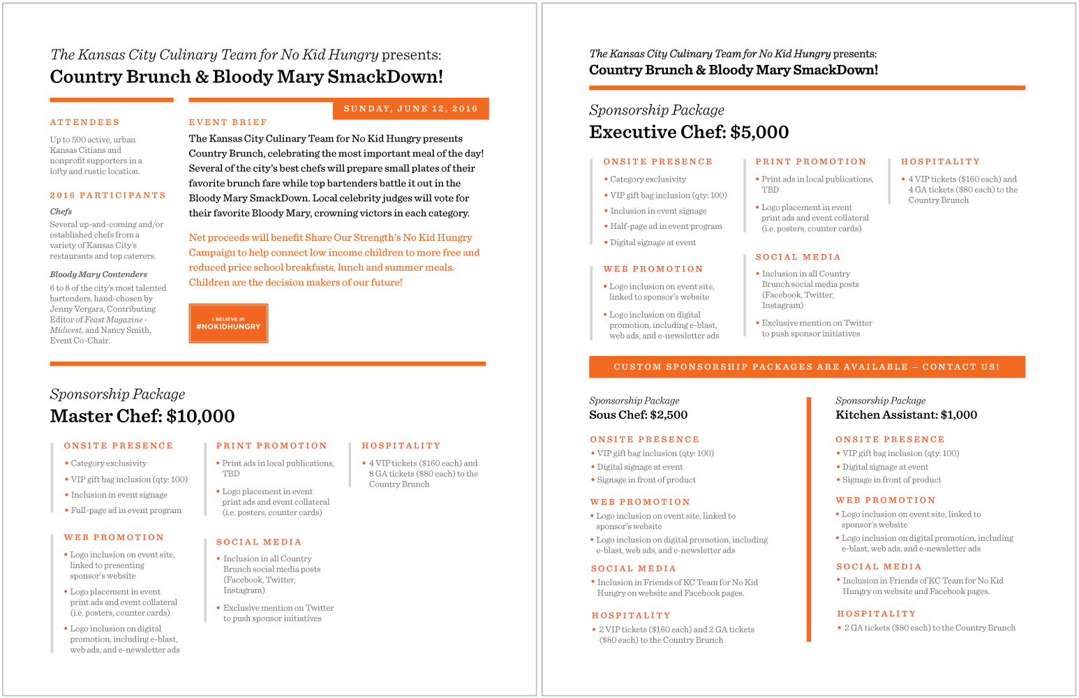 Sponsorship packet.