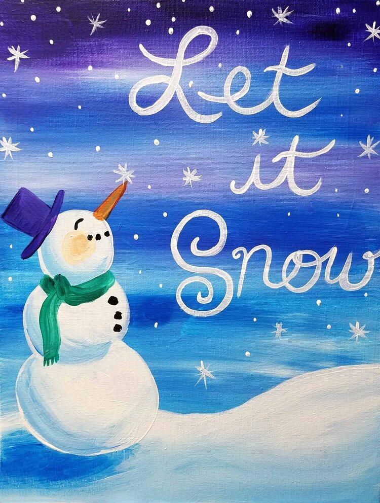 Let It Snow Paint on Glass, Art Cellar Houston Painting Kit