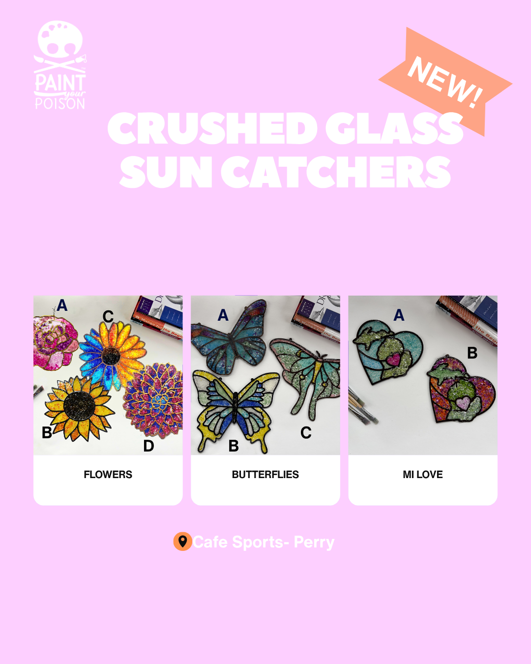 Flower/Butterfly Resin Sun Catcher - Perry