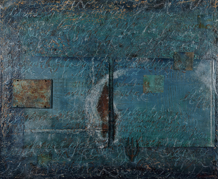 Gedanken fischen 123 x 103 cm