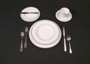 WHITE WITH PLATINUM EDGE