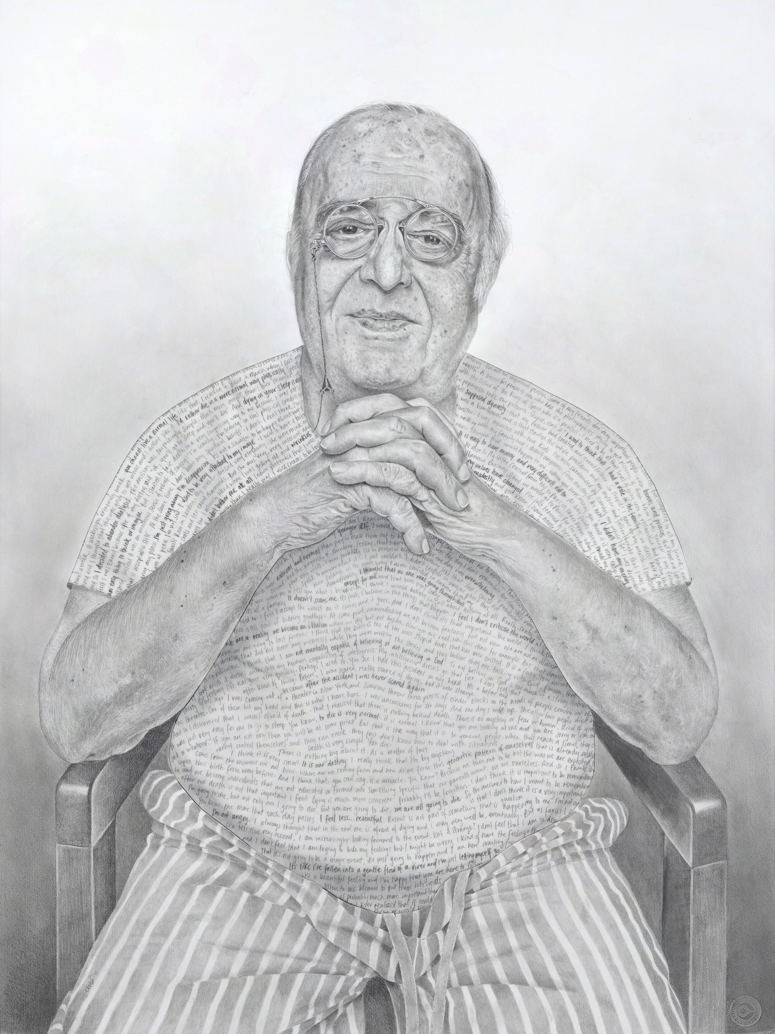 Daniel - Pencil on drawing and tissue papers - 30" x 22" - 2015