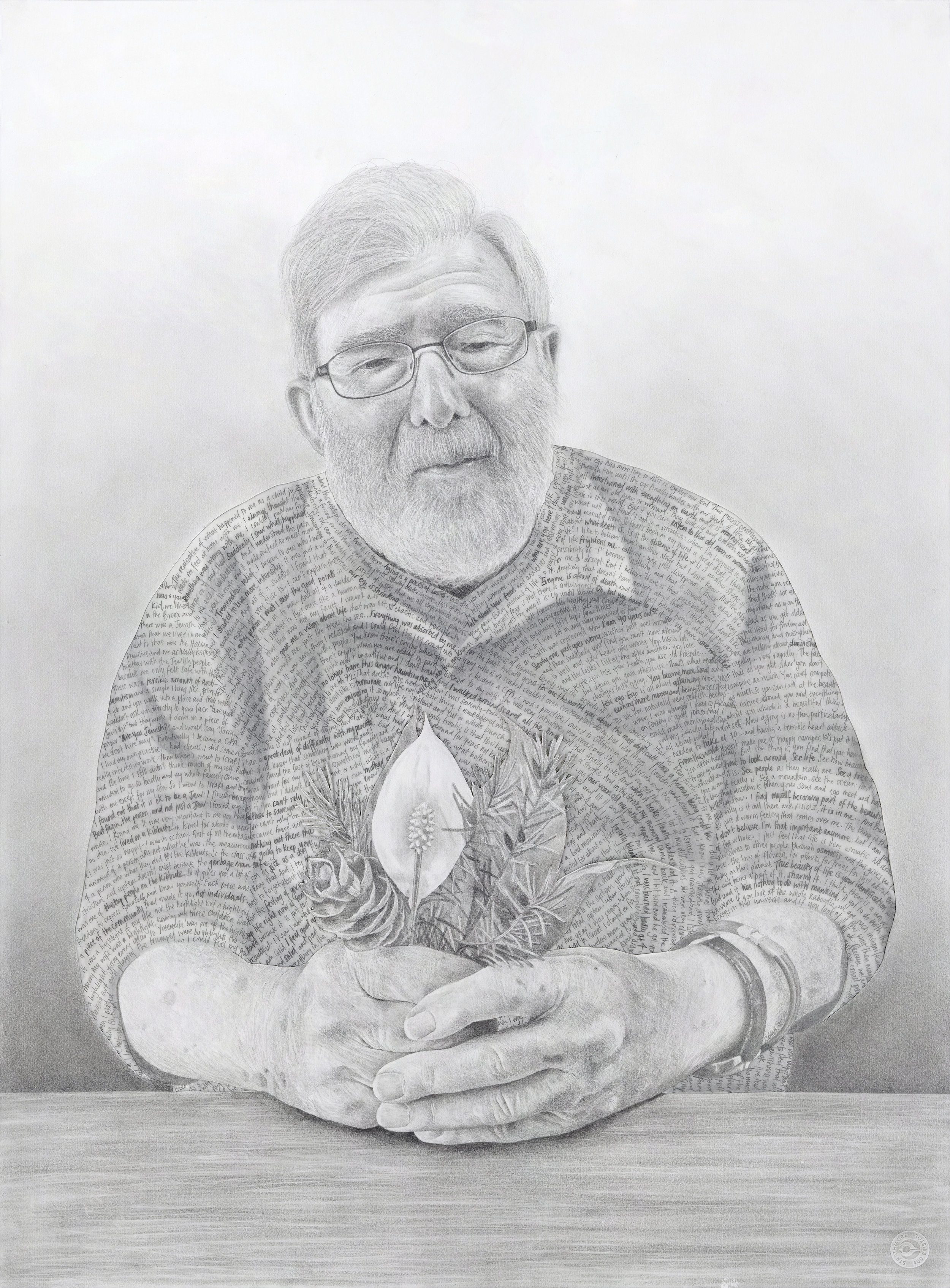 Bert - Pencil on drawing and tissue papers - 30" x 22" - 2015