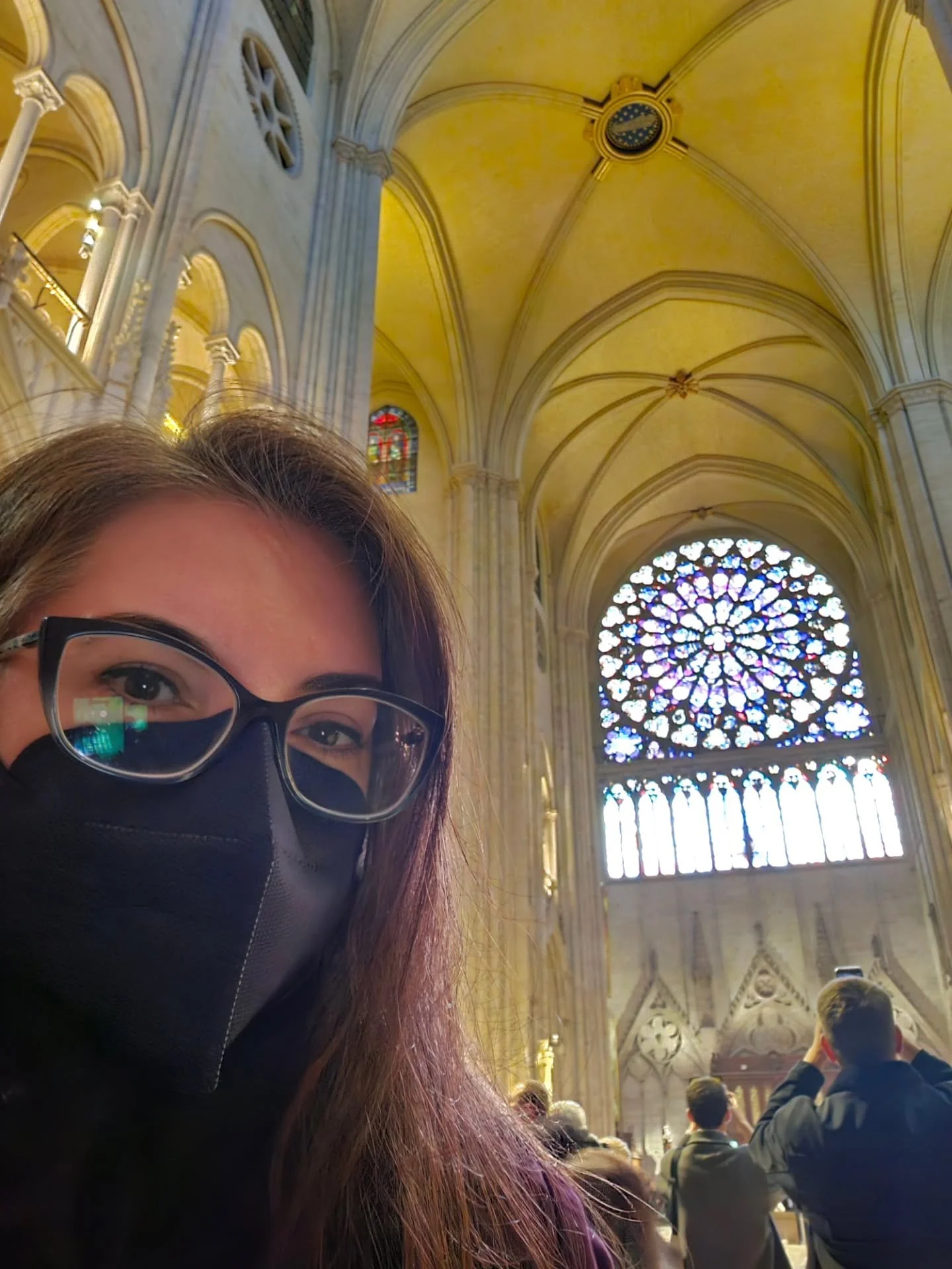 Admired some stained glass windows, lit a few candles, saw a fantastic rooster sculpture, and sat in awe inside the Notre Dame Cathedral 🕯