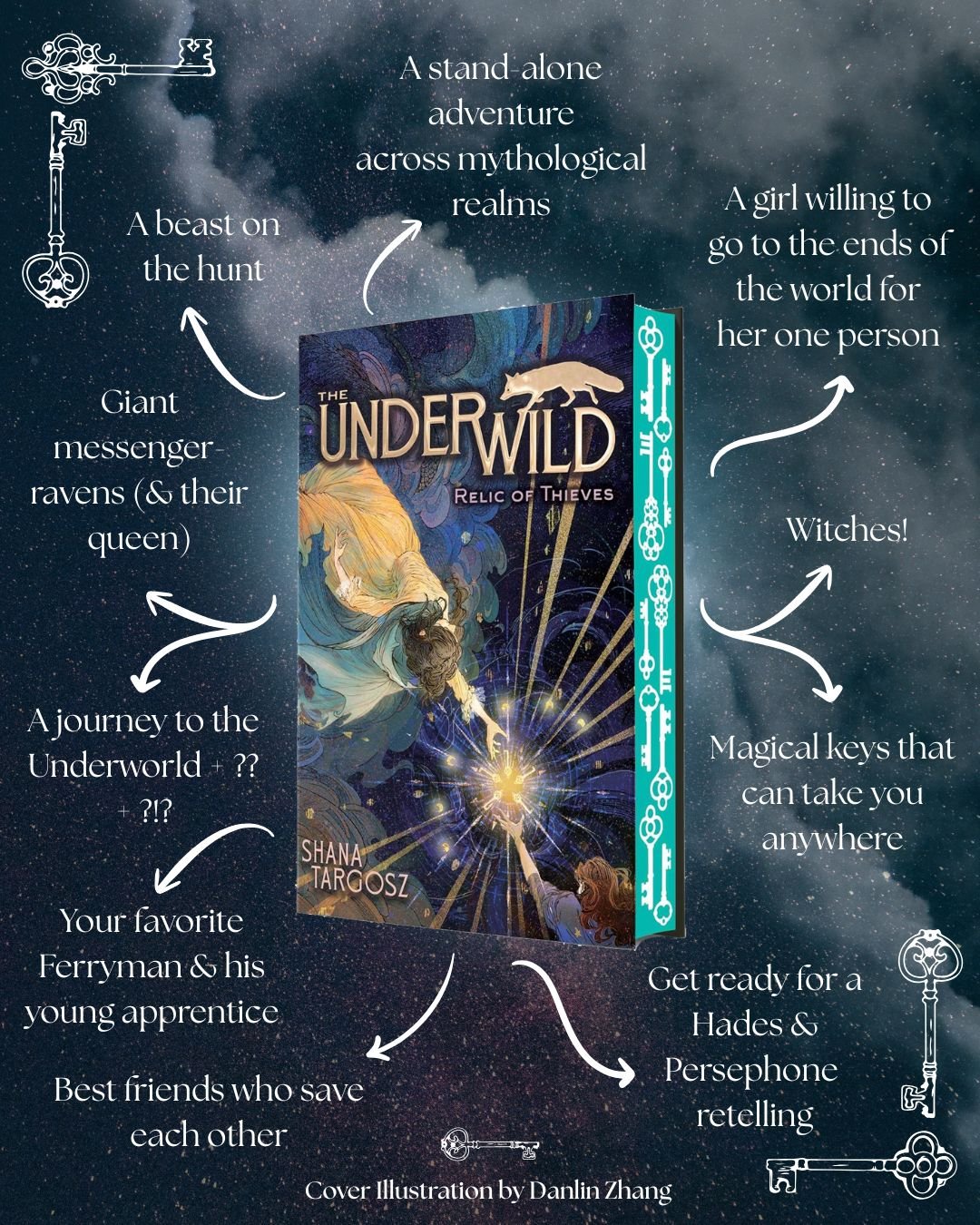 Four more months until RELIC OF THIEVES swoops onto shelves! 🐦&zwj;⬛✨

This new story in the Underwild series will take you back to the Underworld (plus a few new mythological realms). Get ready to meet Anya, the mortal girl who borrows a magical re