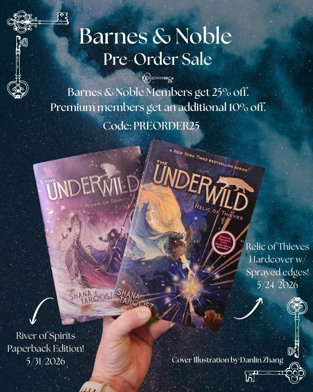 Shouting out that I have TWO books you can pre-order during the @barnesandnoble pre-order sale!

From now until January 1st, B&amp;N members can get 25% off books, audiobooks, and ebooks using the code PREORDER25. Premium Members get an additional 10