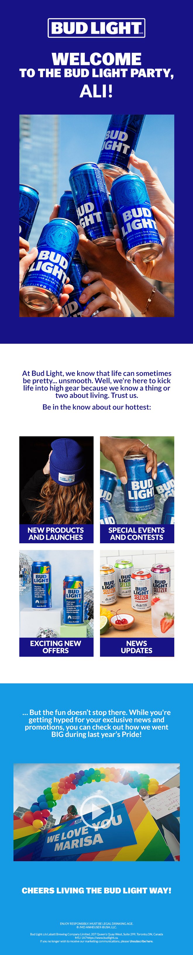 EMAIL DESIGN - BUD LIGHT
