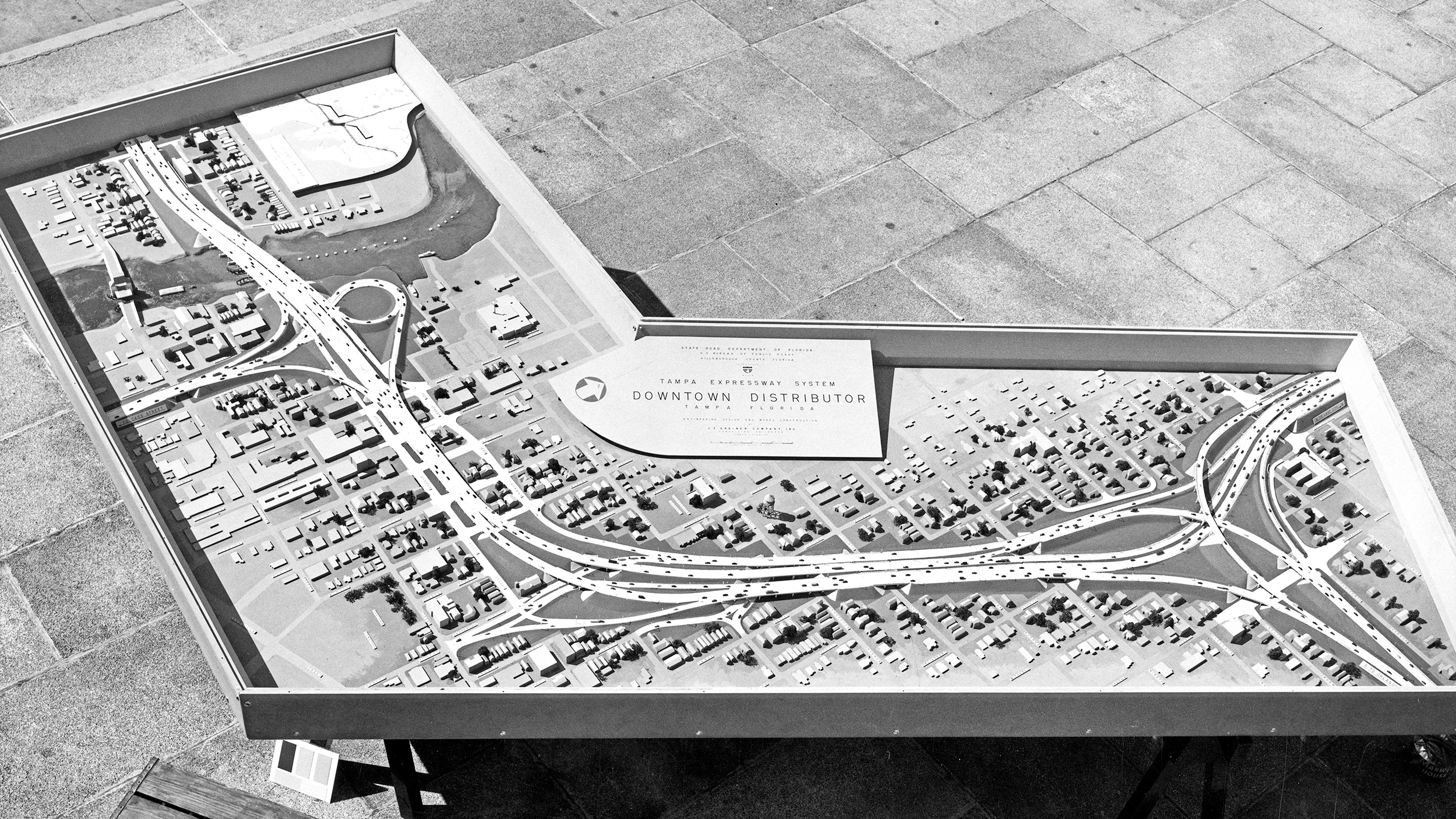 Model of I-275 and I-4 including Downtown Interchange and Ashley Drive Exit c.1958 (Tampa, FL)