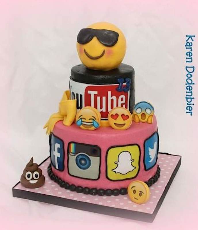 InstagramTheme Fondant Cakes are delicious with chocolate flavors delivered  to Delhi and NCR