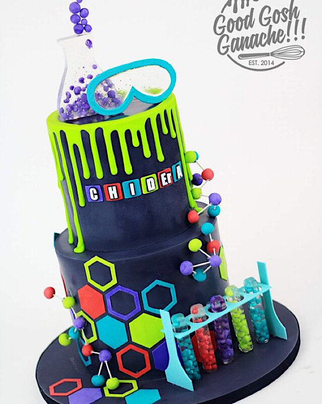 Inorganic Chemistry Graduation Cake | Graduation cakes, Science cake,  Teacher cakes