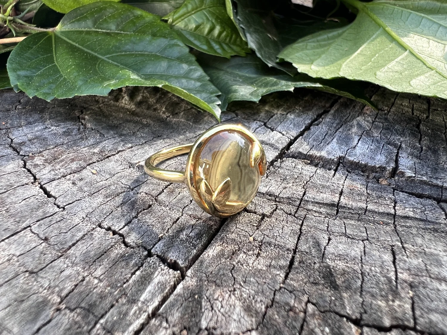 Tiffany & Co. Paloma Picasso 18k Yellow Gold and Citrine Olive 
