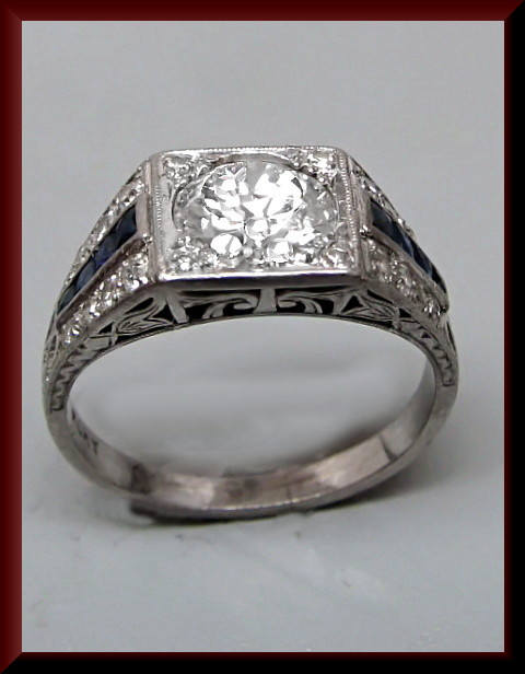 Jena Milgrain Art Deco Style Multi-Diamond Halo Engagement Ring (18k White  Gold) – Busy Bee Jewelry