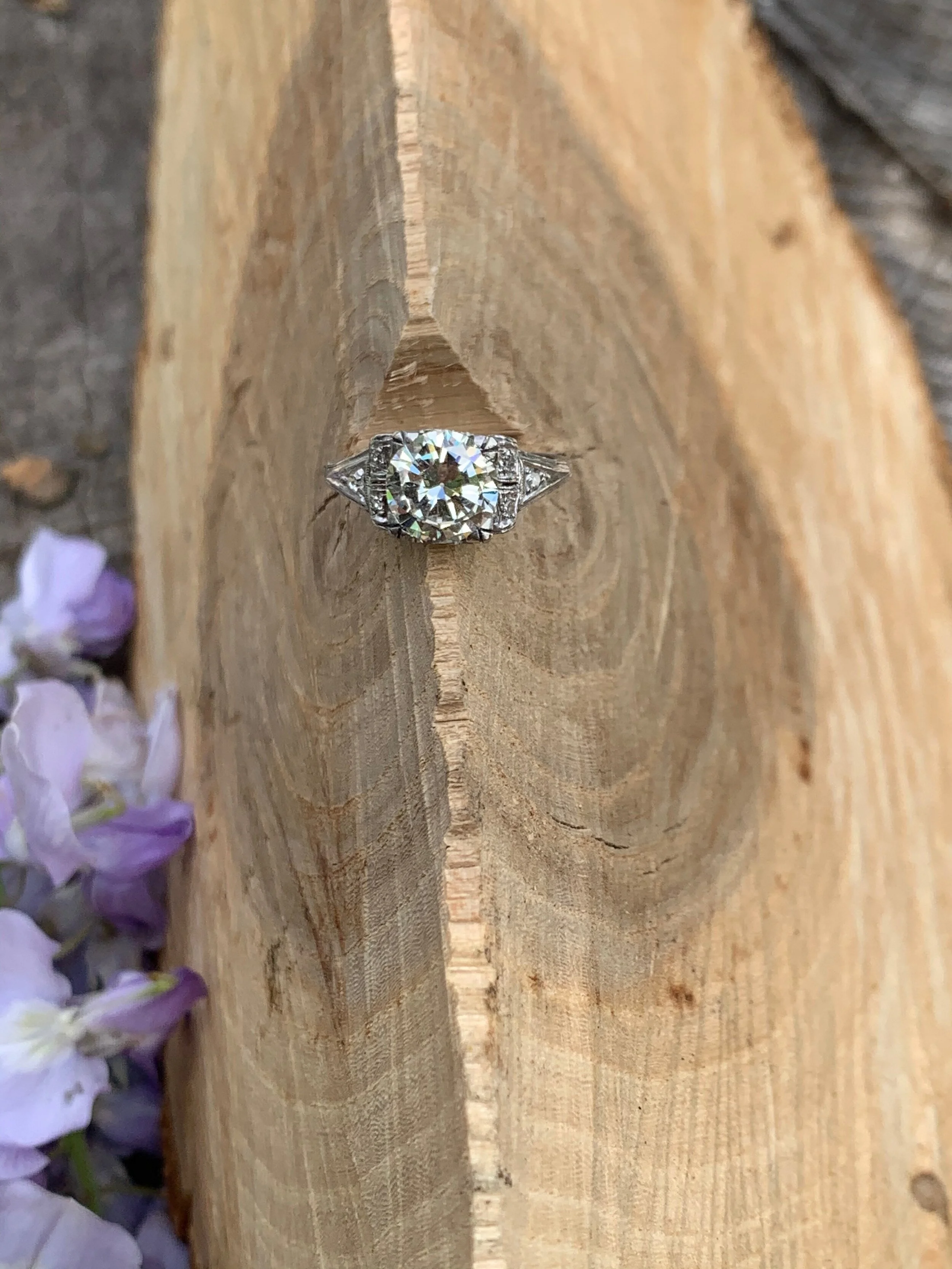 Art Deco Diamond Engagement Ring