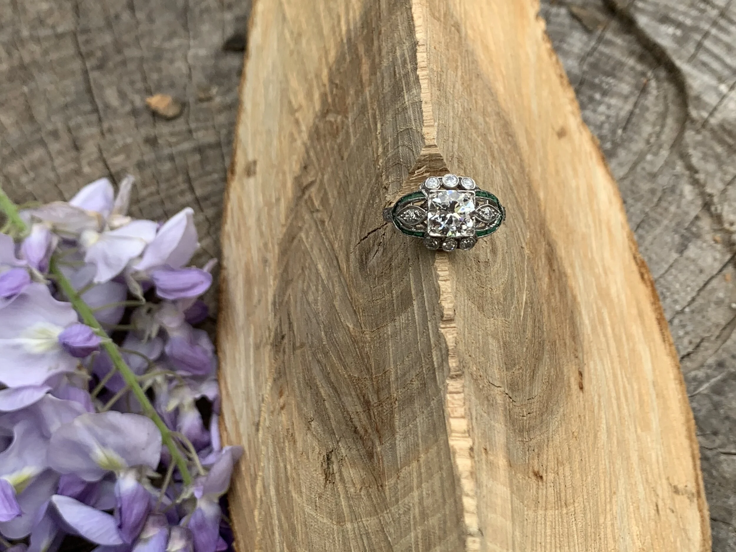 Art Deco Diamond Engagement Ring