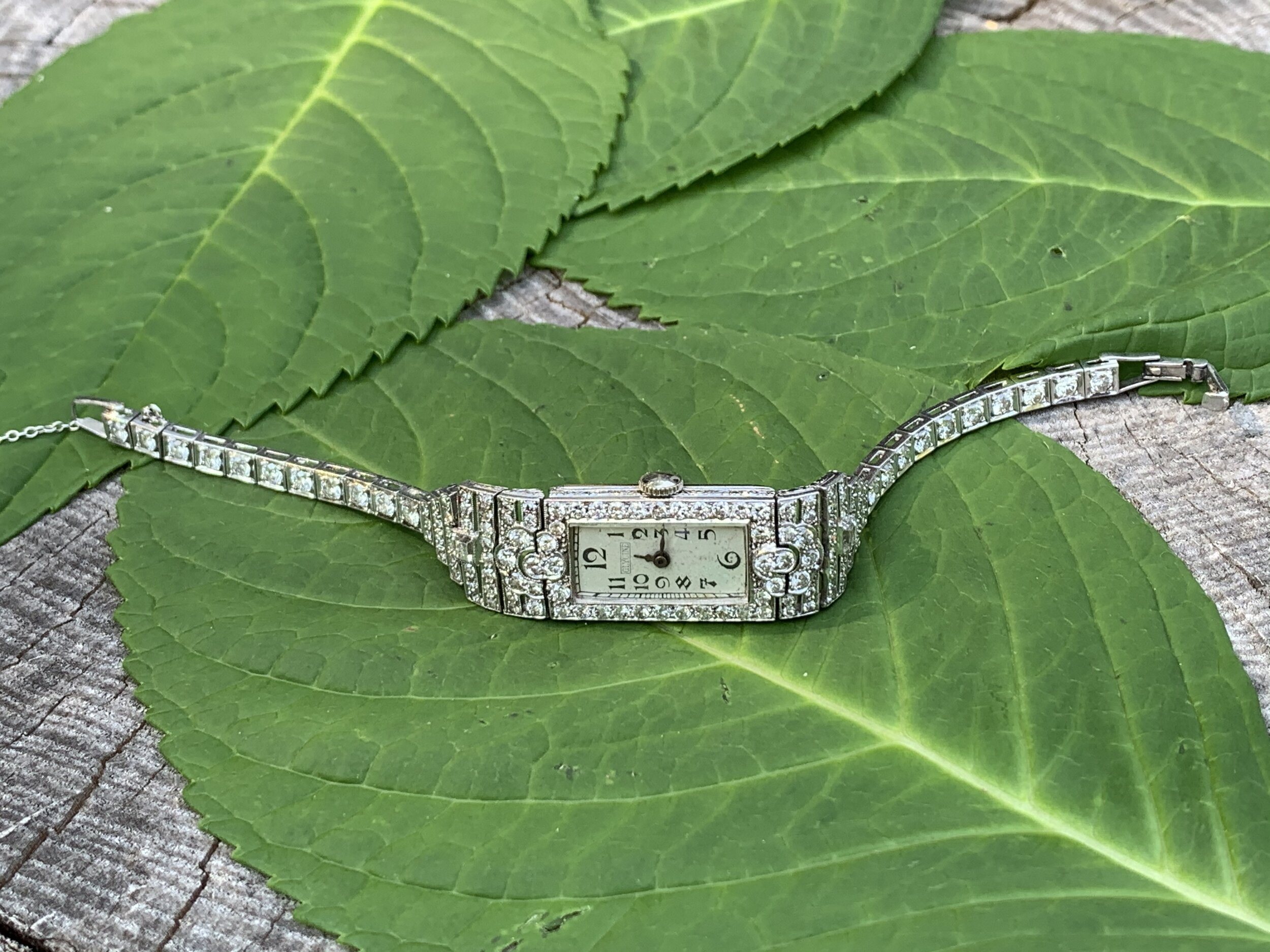 Platinum Art Deco Diamond Watch